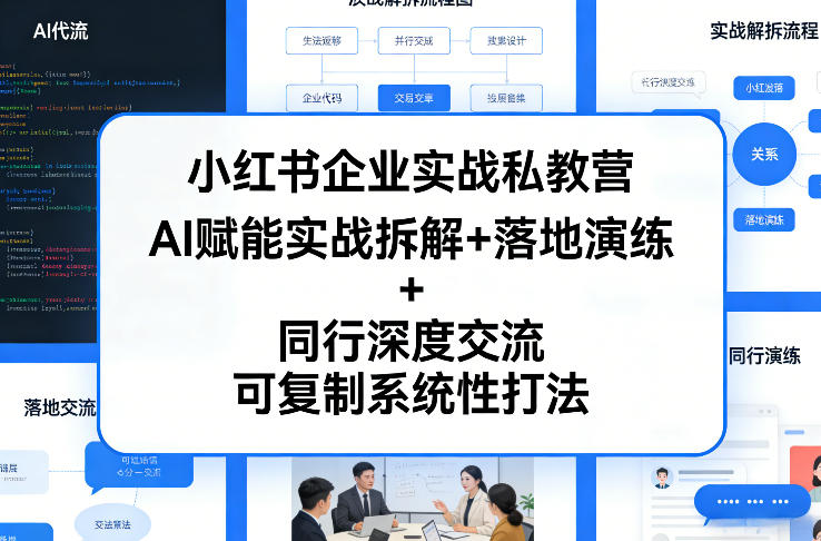 小红书企业实战私教营，AI赋能实战拆解+落地演练+同行深度交流，可复制系统性打法-星宇博客
