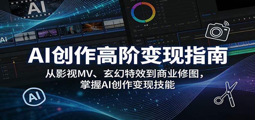 AI创作高阶变现指南：从影视MV、玄幻特效到商业修图，掌握AI创作变现技能-星宇博客