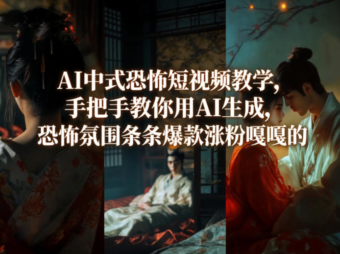 AI中式恐怖短视频教学，手把手教你用AI生成，恐怖氛围条条爆款涨粉嘎嘎的-星宇博客-创造无限价值!