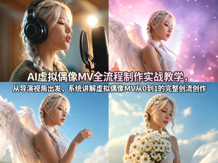 AI虚拟偶像MV全流程制作实战教学，从导演视角出发，系统讲解虚拟偶像MV从0到1的完整创作流程-星宇博客