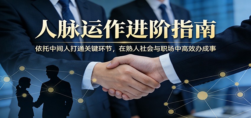 付费文章：人脉运作进阶指南，依托中间人打通关键环节，在熟人社会与职场中高效办成事-星宇博客