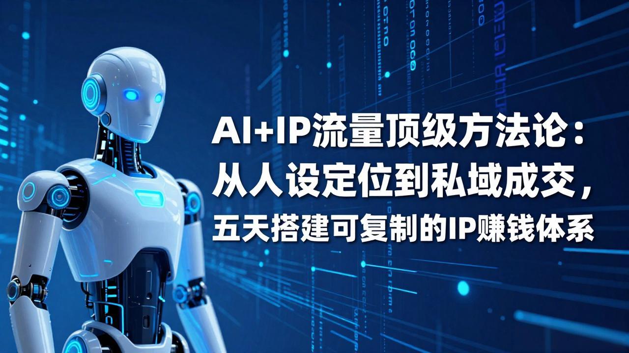 AI+IP顶级方法论：从人设定位到私域成交，五天搭建可复制的IP赚钱体系-星宇博客