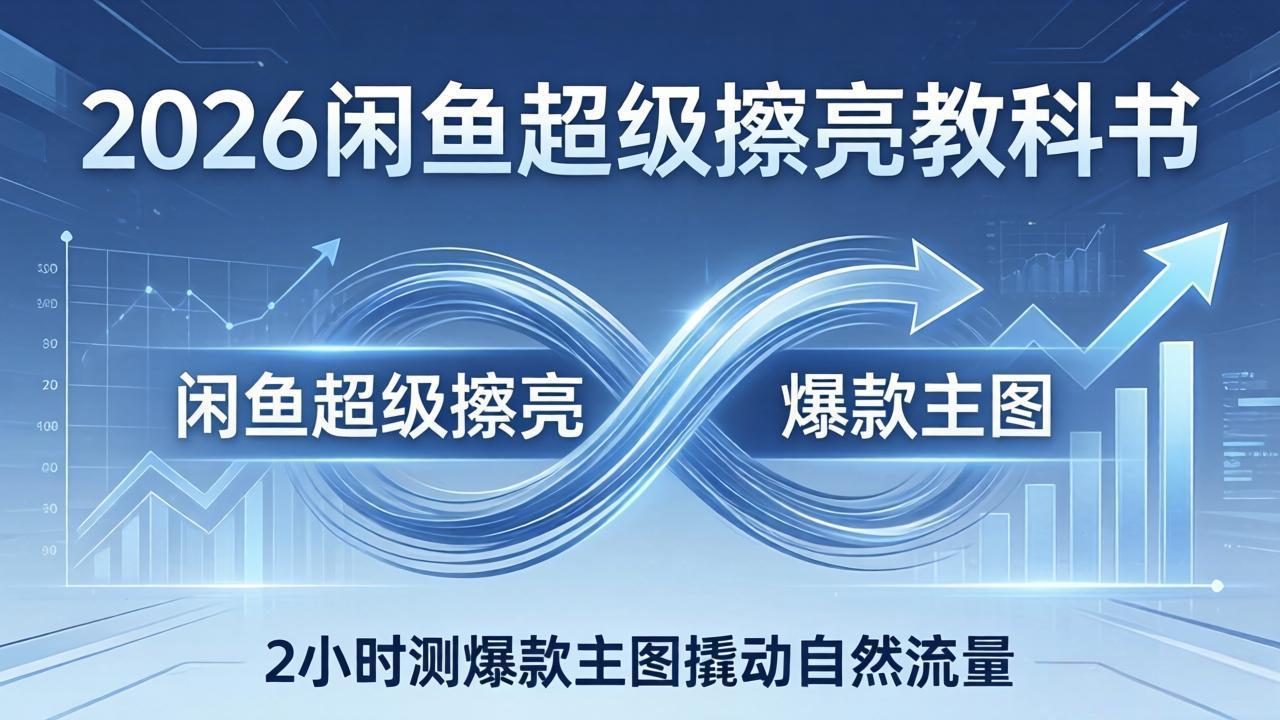 2026闲鱼超级擦亮教科书：底层逻辑出价×转化率，2小时测爆款主图撬动自然流量-星宇博客-创造无限价值!