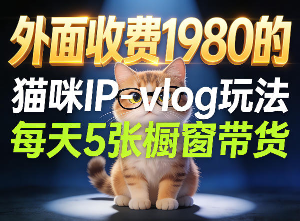 宠物赛道猫咪IP-vlog玩法，26条视频涨粉29W，每天5张橱窗带货拆解-星宇博客