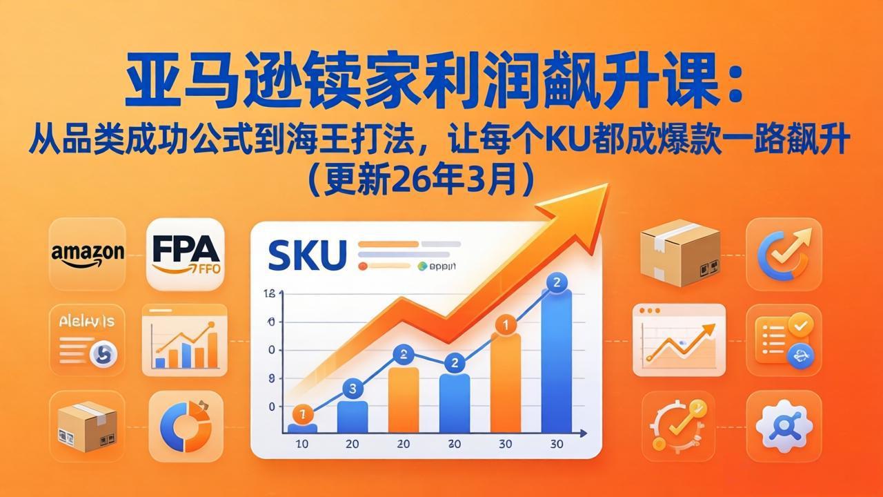 亚马逊卖家利润飙升课：从品类成功公式到海王打法，让每个SKU都成爆款一路飙升(更新26年3月-星宇博客-创造无限价值!