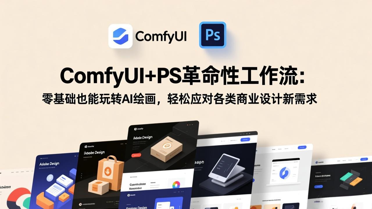ComfyUI+PS革命性工作流：零基础也能玩转AI绘画，轻松应对各类商业设计新需求-星宇博客