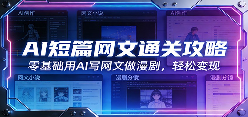 AI短篇网文通关攻略：零基础用AI写网文做漫剧，轻松变现-星宇博客