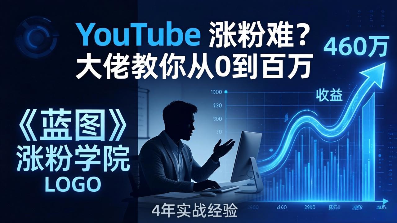 YouTube 涨粉难？《蓝图涨粉学院》：4 年赚 460 万的大佬教策略，从0到百万有路径！-星宇博客-创造无限价值!