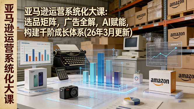 亚马逊运营系统化大课:选品矩阵,广告全解,AI赋能,构建千阶成长体系(26年3月更新 亚马逊运营系统化大课:选品矩阵,广告全解,AI赋能,构建千阶成长体系(26年3月更新