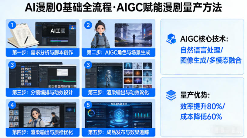 AI漫剧0基础全流程，快速掌握AIGC赋能的漫剧量产方法-星宇博客