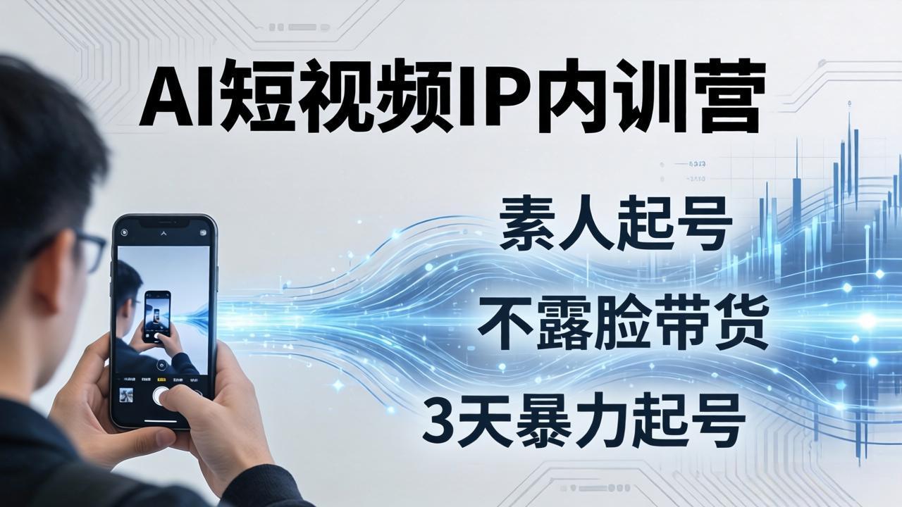 2026AI短视频IP内训营：从素人起号到不露脸带货，3天暴力起号全流程拆解-星宇博客-创造无限价值!