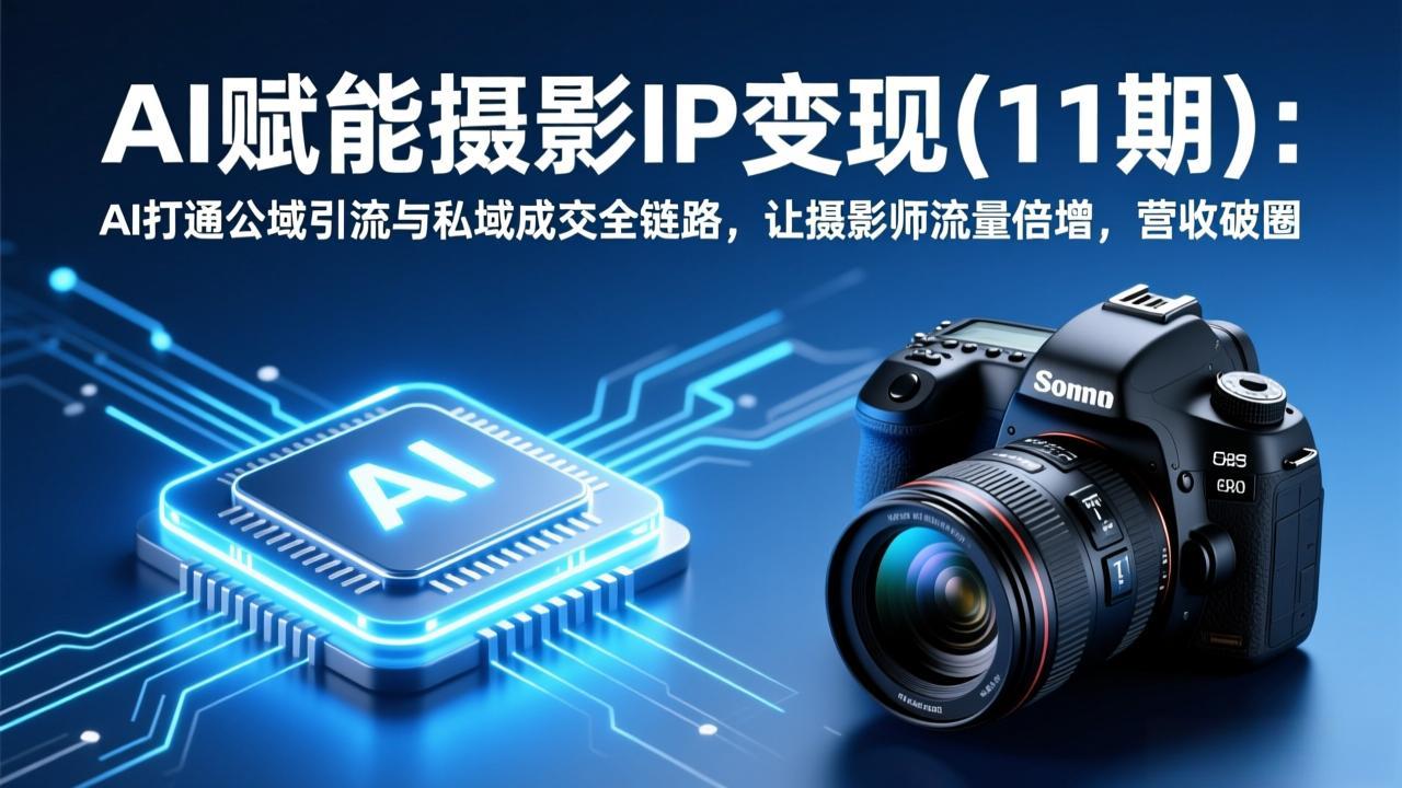 AI赋能摄影IP变现(11期 AI赋能摄影IP变现(11期