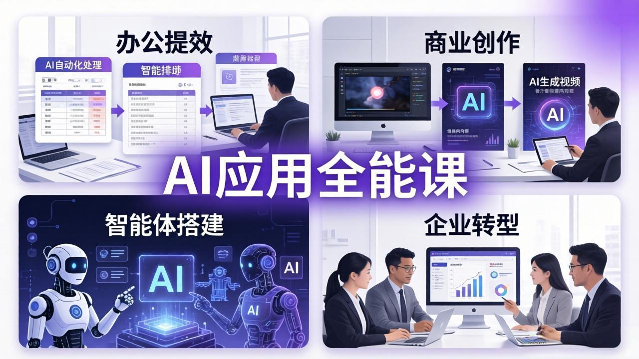 AIGC 应用全能课：办公提效、商业创作、智能体搭建、企业转型，一站式学会AI应用-星宇博客