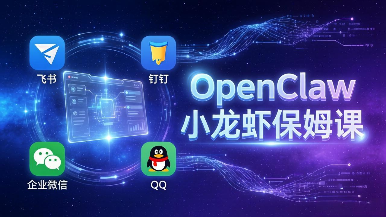 OpenClaw小龙虾保姆课： Windows/macOS/Linux/Docker全系统安装，飞书+钉钉+企业微信+QQ 全接入-星宇博客
