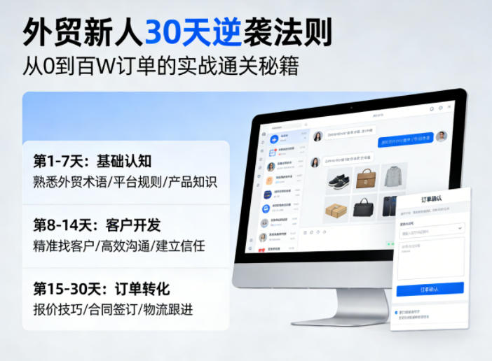 外贸新人30天逆袭法则，教你从0到百W订单的实战通关秘籍-星宇博客