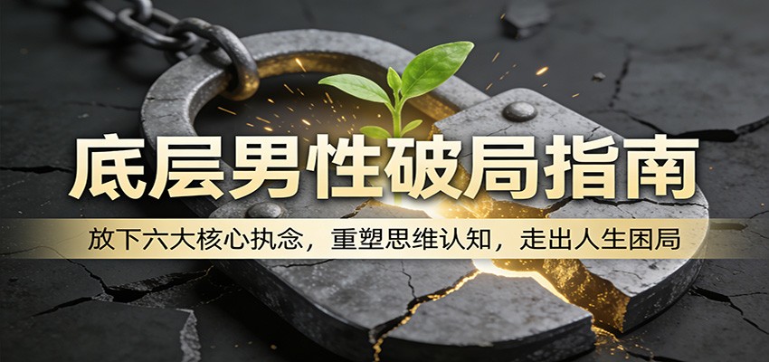 底层男性破局指南:放下六大核心执念,重塑思维认知,走出人生困局-星宇博客-创造无限价值!