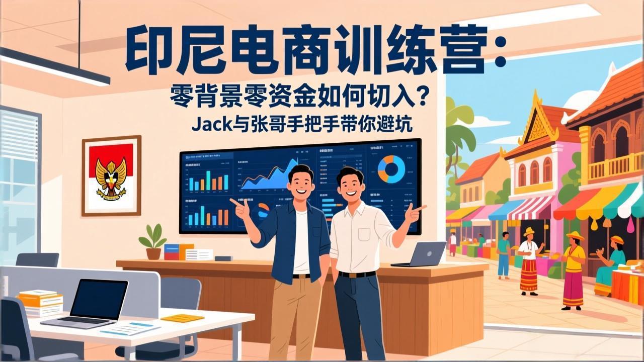 印尼电商训练营：零背景零资金如何切入？Jack与张哥手把手带你避坑-星宇博客