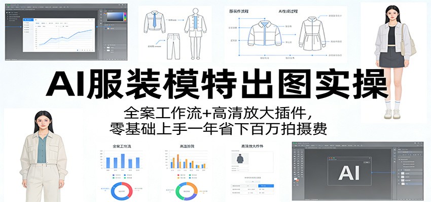 AI服装模特出图实操：全案工作流+ 高清放大插件，零基础上手一年省下百万拍摄费-星宇博客-创造无限价值!