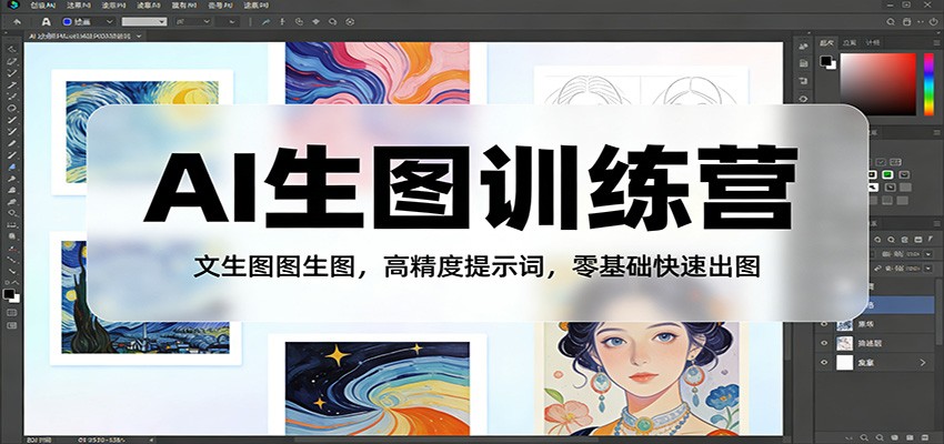 AI生图训练营：文生图图生图，高精度提示词，零基础快速出图-星宇博客