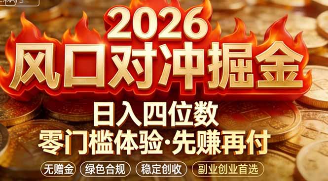 2026美金对冲套利，无赠金对冲策略保驾护航，低门槛易上手实操。单人单日收益2000+-星宇博客